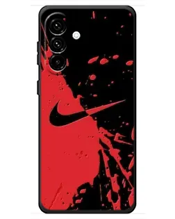 Чехол для Samsung Galaxy A18 4G с картинкой «Красные брызги Nike» Чехол для Samsung Galaxy A18 4G с картинкой «Красные брызги Nike»