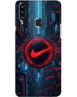 Чехол для Samsung Galaxy A20s (A207) с картинкой «Техногенный стиль Nike»