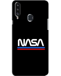 Чехол для Samsung Galaxy A20s (A207) с картинкой «NASA — классика Red Blue»