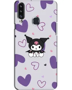 Чехол для Samsung Galaxy A20s (A207) с картинкой «Kuromi и лавандовые сердца»