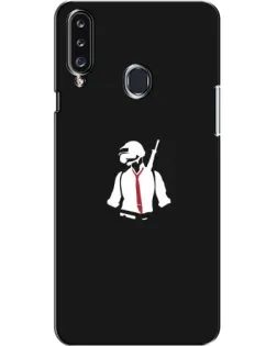 Чехол для Samsung Galaxy A20s (A207) с картинкой «PUBG — силуэт воина»