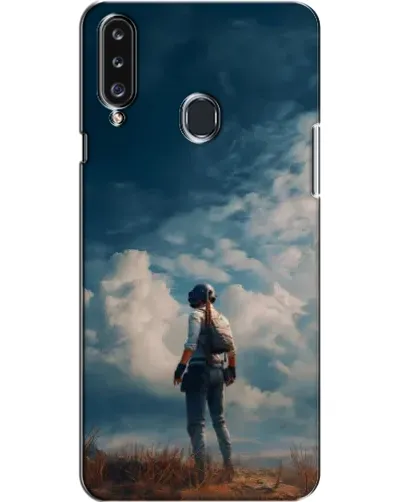 Чехол для Samsung Galaxy A20s (A207) с картинкой «Герой PUBG на скале»