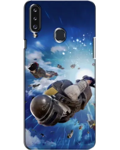 Чехол для Samsung Galaxy A20s (A207) с картинкой «Десант PUBG — прыжок»