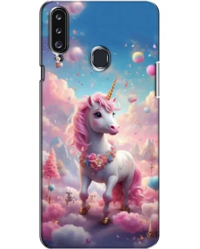 Чехол для Samsung Galaxy A20s (A207) с картинкой «Единорог среди облаков»