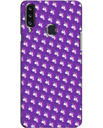 Чехол для Samsung Galaxy A20s (A207) с картинкой «Единороги на фиолетовом»