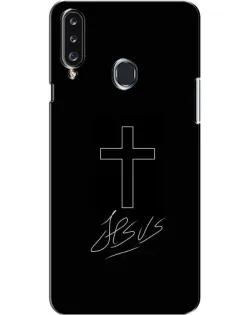 Чехол для Samsung Galaxy A20s (A207) с картинкой «Графический крест Jesus»