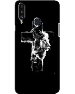 Чехол для Samsung Galaxy A20s (A207) с картинкой «Сияющий крест Jesus»