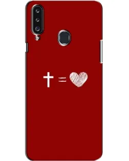 Чехол для Samsung Galaxy A20s (A207) с картинкой «Уравнение любви»