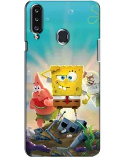 Чехол для Samsung Galaxy A20s (A207) с картинкой «Спанч Боб победитель»