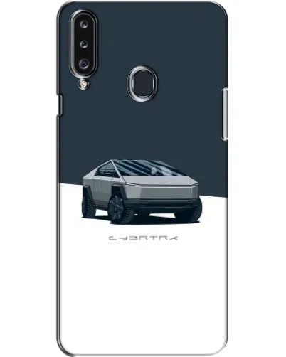 Чехол для Samsung Galaxy A20s (A207) с картинкой «Серебристый Cybertruck Tesla»