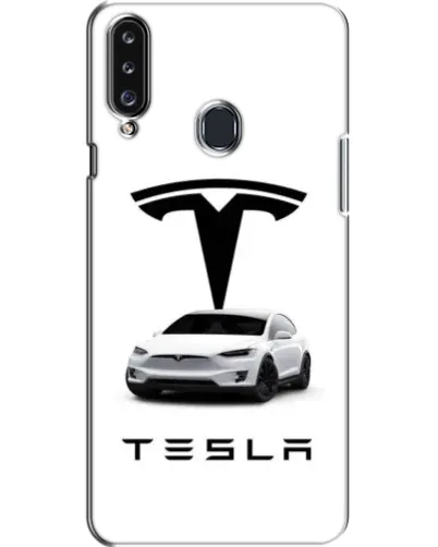 Чехол для Samsung Galaxy A20s (A207) с картинкой «Tesla White Style»