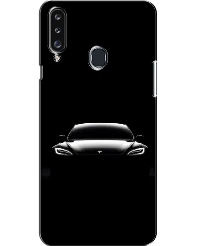 Чехол для Samsung Galaxy A20s (A207) с картинкой «Фары Tesla Night»