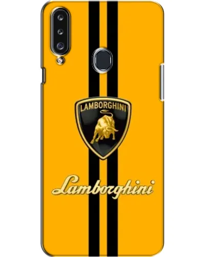 Чехол для Samsung Galaxy A20s (A207) с картинкой «Lamborghini Stripe желтый»