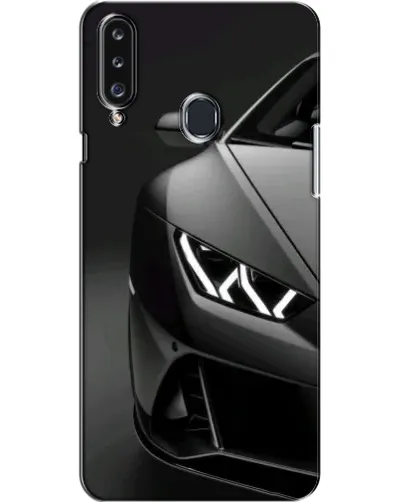 Чехол для Samsung Galaxy A20s (A207) с картинкой «Lamborghini фары детализация»