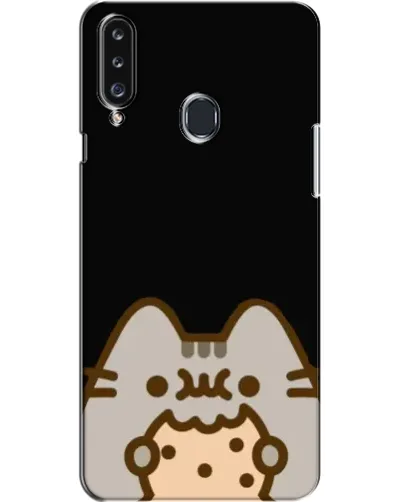 Чехол для Samsung Galaxy A20s (A207) с картинкой «Пушин на черном»