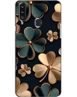 Чехол для Samsung Galaxy A20s (A207) с картинкой «Клевер в золоте»
