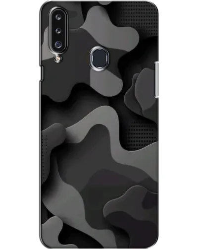 Чехол для Samsung Galaxy A20s (A207) с картинкой «Темный абстрактный камуфляж»