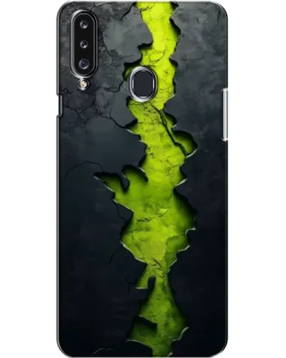 Чехол для Samsung Galaxy A20s (A207) с картинкой «Салатовый разлом скалы»
