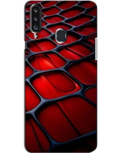 Чехол для Samsung Galaxy A20s (A207) с картинкой «Красная глянцевая сетка»