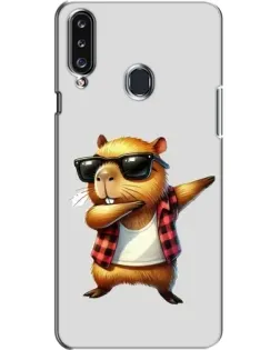 Чехол для Samsung Galaxy A20s (A207) с картинкой «Капибара рэпер даб»