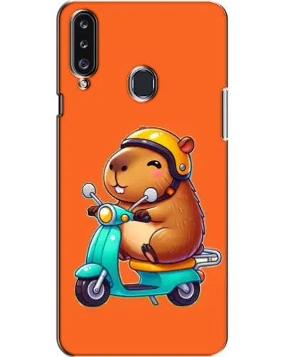 Чехол для Samsung Galaxy A20s (A207) с картинкой «Капибара на скутере»