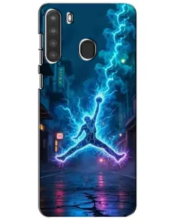 Чехол для Samsung Galaxy A21 (A215) с картинкой «Jordan Gold Jumpman»