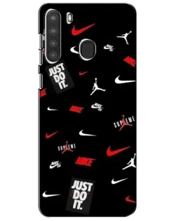 Чехол для Samsung Galaxy A21 (A215) с картинкой «Nike Mix Pattern»