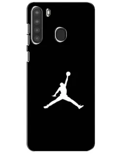Чехол для Samsung Galaxy A21 (A215) с картинкой «Jordan Silhouette»