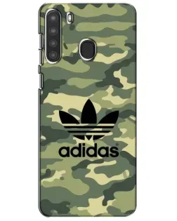 Чехол для Samsung Galaxy A21 (A215) с картинкой «Милитари стиль Adidas»