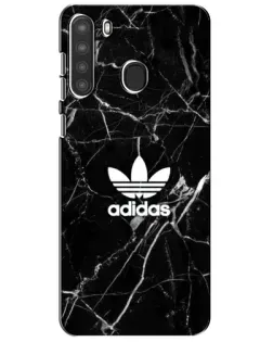 Чехол для Samsung Galaxy A21 (A215) с картинкой «Белый мрамор Adidas»