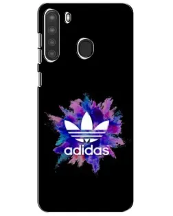Чехол для Samsung Galaxy A21 (A215) с картинкой «Взрыв красок Adidas»