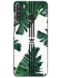 Чехол для Samsung Galaxy A21 (A215) с картинкой «Пальмовые листья адидас»