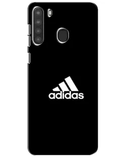 Чехол для Samsung Galaxy A21 (A215) с картинкой «Черная классика Adidas»