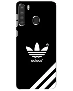 Чехол для Samsung Galaxy A21 (A215) с картинкой «Adidas с диагональными полосами»