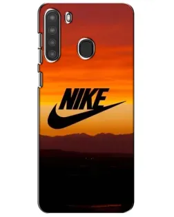 Чехол для Samsung Galaxy A21 (A215) с картинкой «Nike — вечерний горизонт»