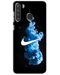 Чехол для Samsung Galaxy A21 (A215) с картинкой «Nike и синий дым»
