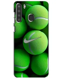 Чехол для Samsung Galaxy A21 (A215) с картинкой «Теннисные мячи Найк»