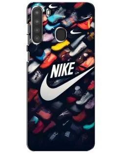 Чехол для Samsung Galaxy A21 (A215) с картинкой «Коллекция кроссовок Nike»