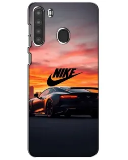 Чехол для Samsung Galaxy A21 (A215) с картинкой «Nike и суперкар»