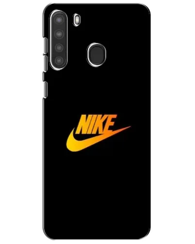 Чехол для Samsung Galaxy A21 (A215) с картинкой «Золотой логотип Nike»