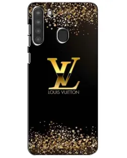 Чехол для Samsung Galaxy A21 (A215) с картинкой «LV — золотые искры»