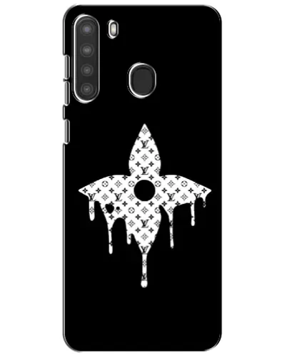 Чехол для Samsung Galaxy A21 (A215) с картинкой «Цветочная монограмма»
