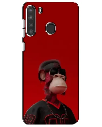 Чехол для Samsung Galaxy A21 (A215) с картинкой «Bored Ape в красном» Чехол для Samsung Galaxy A21 (A215) с картинкой «Bored Ape в красном»