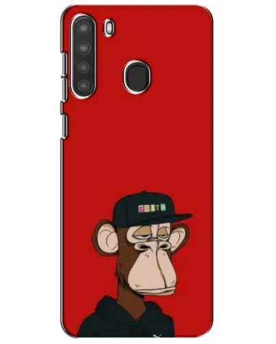Чехол для Samsung Galaxy A21 (A215) с картинкой «Bored Ape — красный фон» Чехол для Samsung Galaxy A21 (A215) с картинкой «Bored Ape — красный фон»