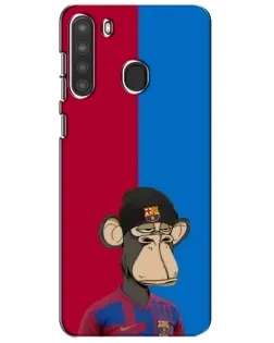 Чехол для Samsung Galaxy A21 (A215) с картинкой «Bored Ape — фанат Барсы»