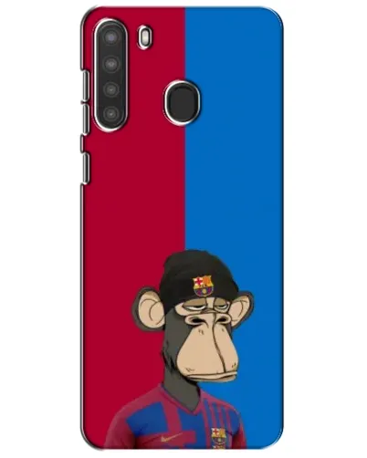 Чехол для Samsung Galaxy A21 (A215) с картинкой «Bored Ape — фанат Барсы» Чехол для Samsung Galaxy A21 (A215) с картинкой «Bored Ape — фанат Барсы»