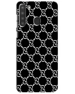 Чехол для Samsung Galaxy A21 (A215) с картинкой «Gucci — сетчатый паттерн»