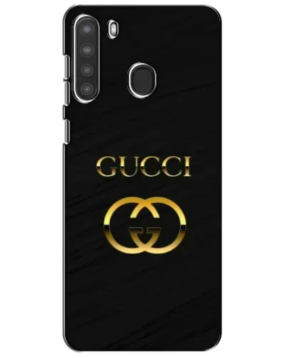 Чехол для Samsung Galaxy A21 (A215) с картинкой «Золотой логотип Gucci»
