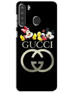 Чехол для Samsung Galaxy A21 (A215) с картинкой «Gucci — герои Disney»