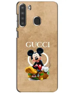 Чехол для Samsung Galaxy A21 (A215) с картинкой «Микки Маус Gucci — крафт»